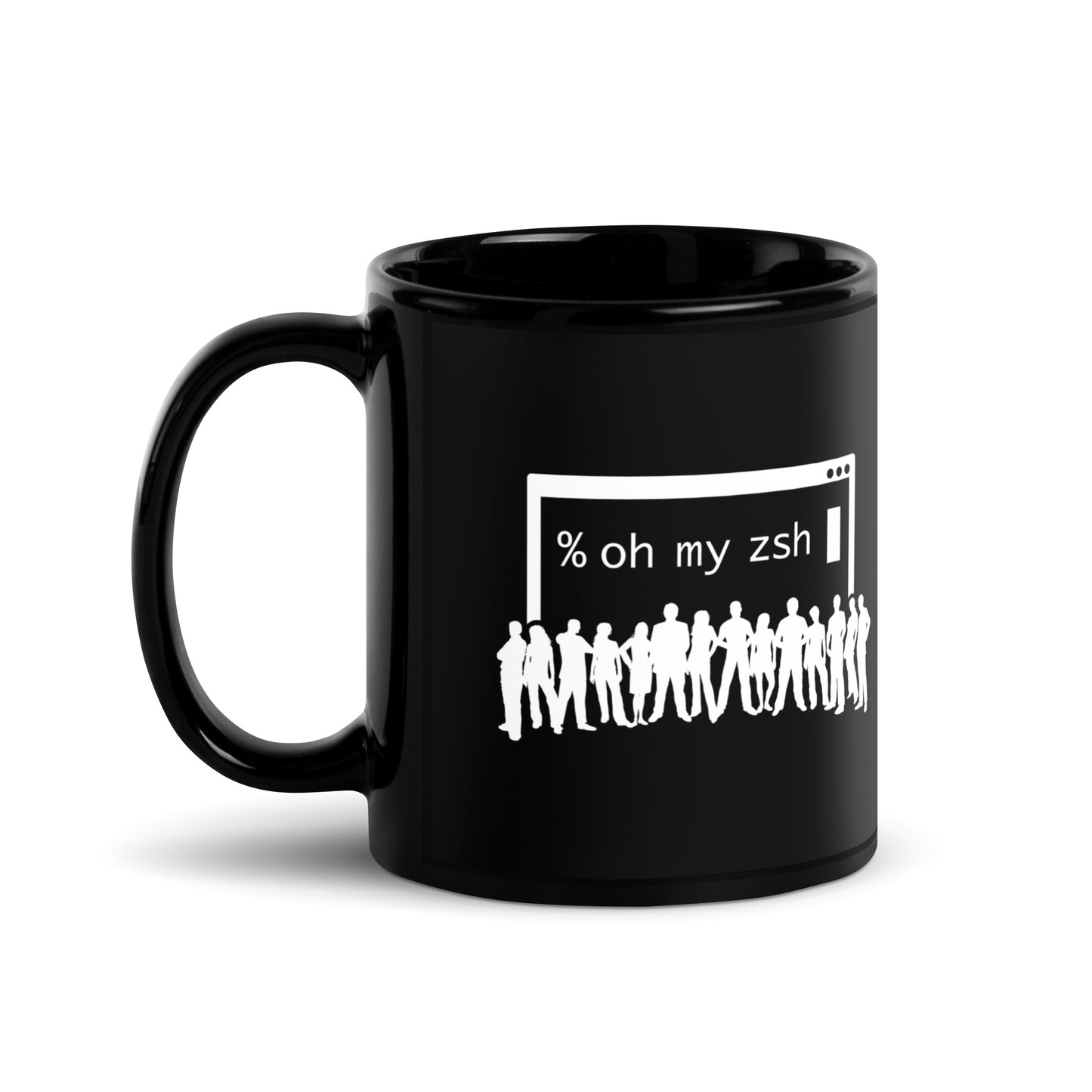 Oh My Zsh 11oz black mug
