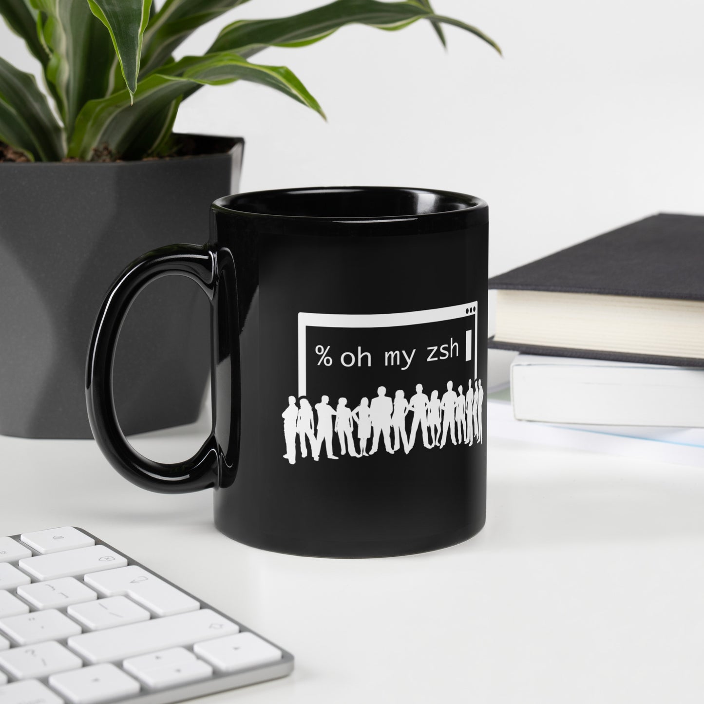 Oh My Zsh 11oz black mug