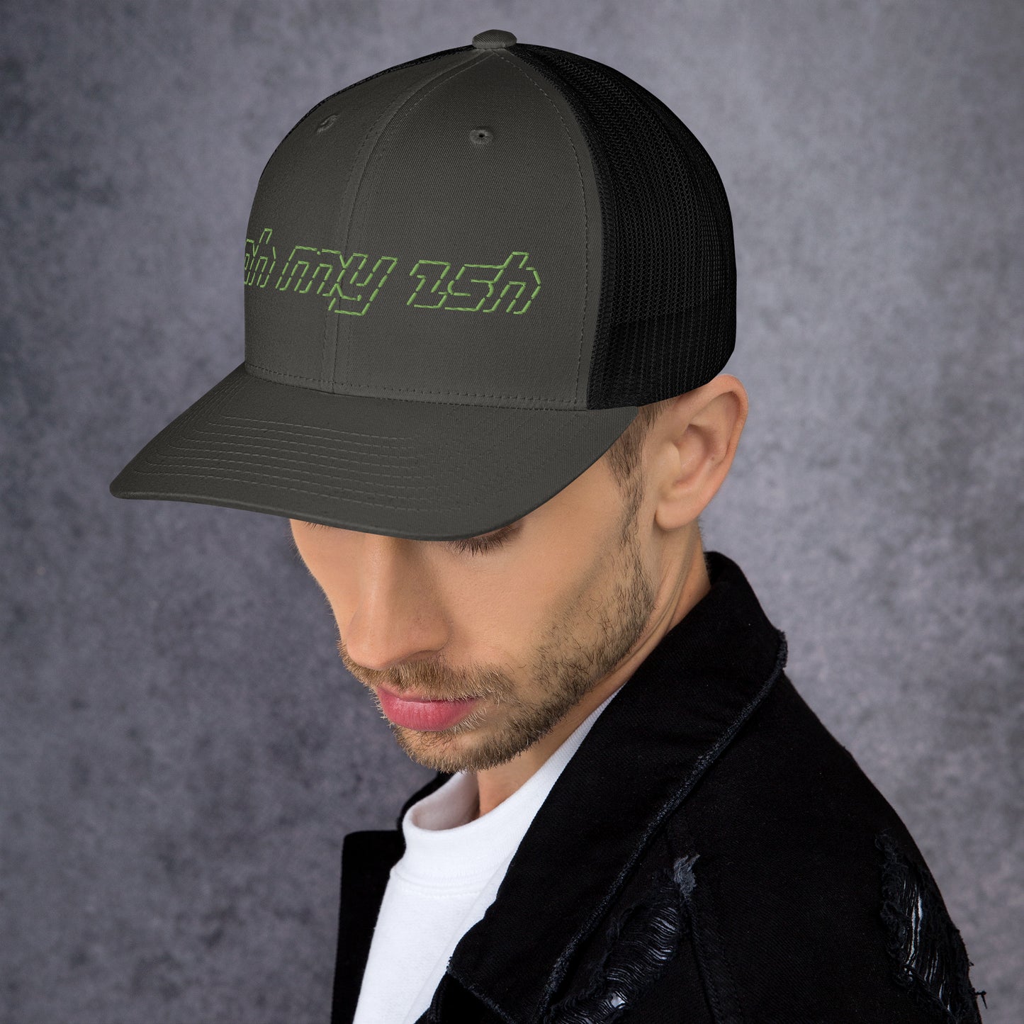 @ohmyzsh ASCII trucker cap