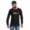 Oh My Zsh rainbow ASCII unisex long-sleeve shirt